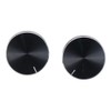 AllGIFT 2pcs Potentiometer Knob Knurled Shaft Black Aluminum Rotary Knob