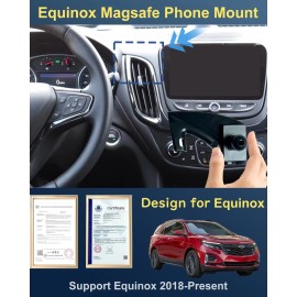 wincar for Chevy Equinox Phone Mount 15W Fast Wireless Charger for 2024 Chevy Equino...