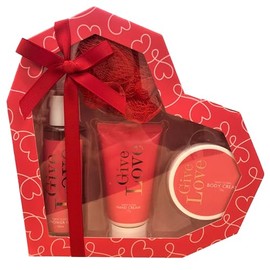 Japanese Grand Champagne Give Love HEART BATH GIFT Sweet Floral