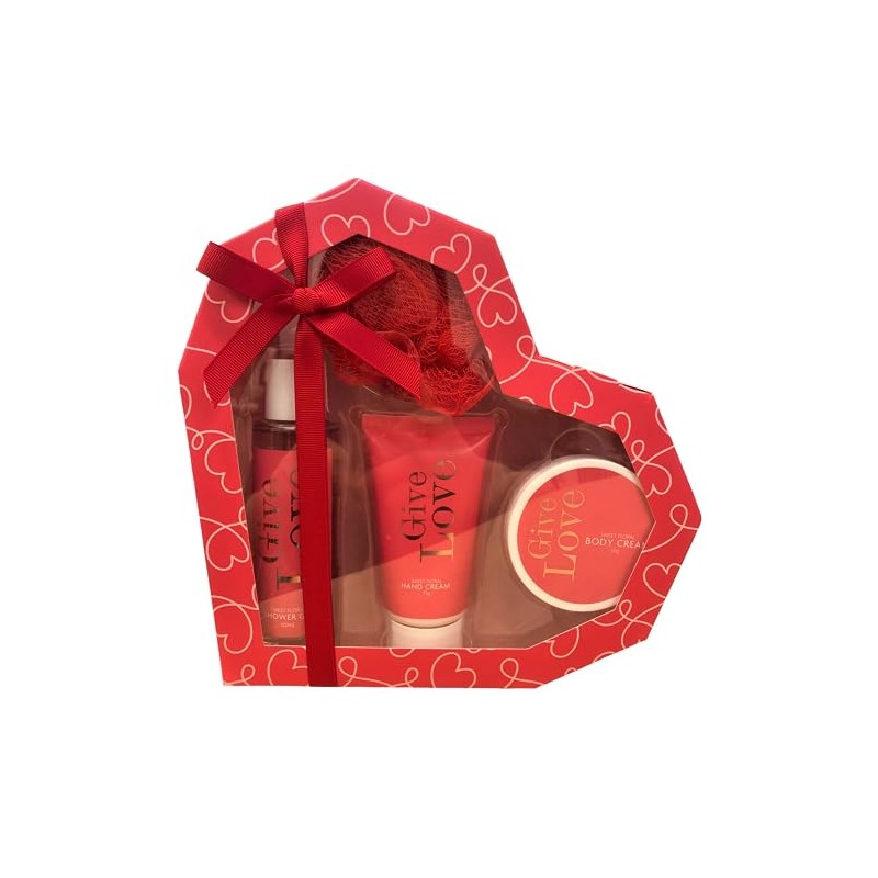 Japanese Grand Champagne Give Love HEART BATH GIFT Sweet Floral