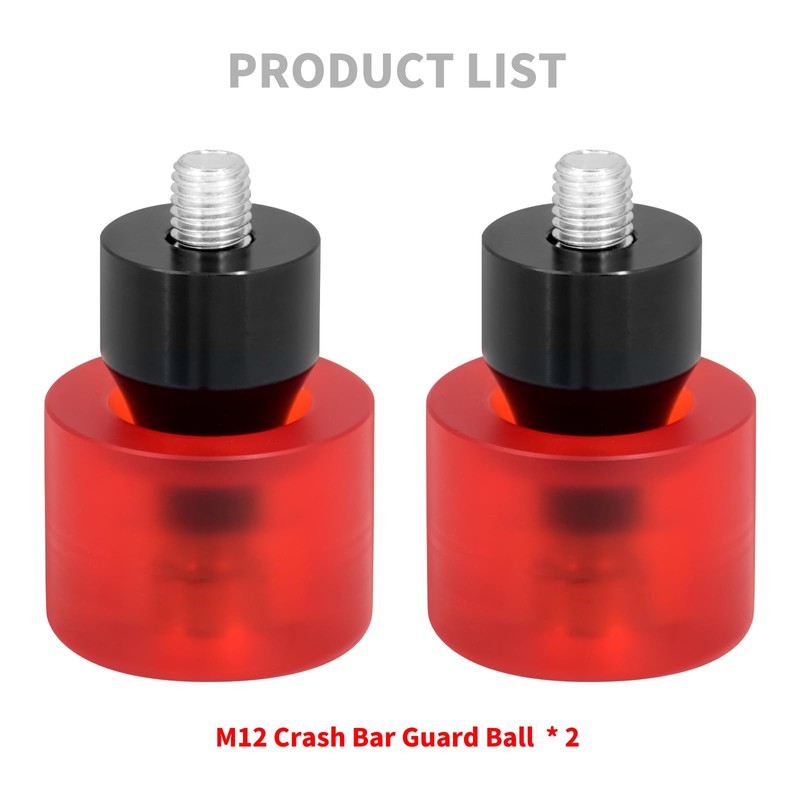 Motorcycle Crash Bar Decorative Wheel M12 Screw Kit for Engine