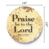 Praise Be Scripture Cream Scroll 2.75 x 2.75 Ceramic Car