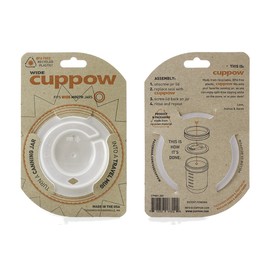 Original Cuppow Wide with Straw-Tek - Drinking Lid for Wide Mouth Canning Jar!