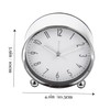 OHPHCALL Silent Round Alarm Clock Metal Digital Clock for Bedroom