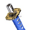 EZAUTO WRAP 10cm Blue White Shift Knob Samurai Sword Alloy