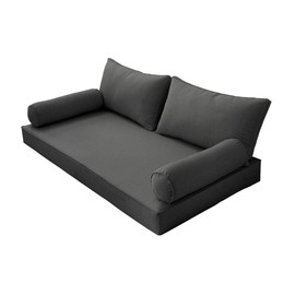 Prolinemax |Cover ONLY| Outdoor Style 2 Twin Piped Trim Daybed Mattress Bolster Pillow Fitted Sheet AD003