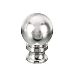 PATIKIL 1.5" Tall Aluminum Lamp Finials Cap Knob, Lamp Screw Holder Tapped 1/4-27 for Table and Floor Lamp Shade Decorations, Nickel Color