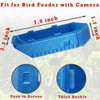 XL Seed Hopper Extender for Bird Feeder (Transparent Blue)
