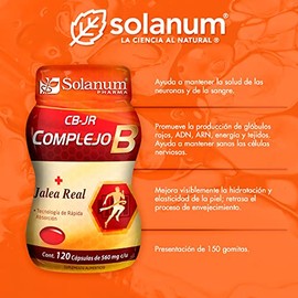 Solanum Complejo B + Jalea Real 120 Softgels Solanum Pharma