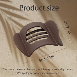 MUNSKT Flache Haarspangen für Damen, gebogenes Design, starker Halt, keine Falten, perfekt zum Fahren, Stylen und für dickes/dünnes Haar, 6 Stück