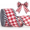 KINGLAKE Red White Black Wired Ribbon – 2.5 Inch x