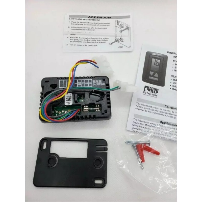 AIRXCEL 9430A340 AC COOL ONLY DIGITAL WALL THERMOSTAT w/KIT