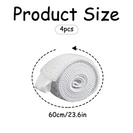 Rumyve 4pcs Urine Drainage Bag Strap Catheter Fix Leg Strap,Fix Leg Bag Straps,Catheter Leg Bag Straps for Incontinence Urine Bag (White)