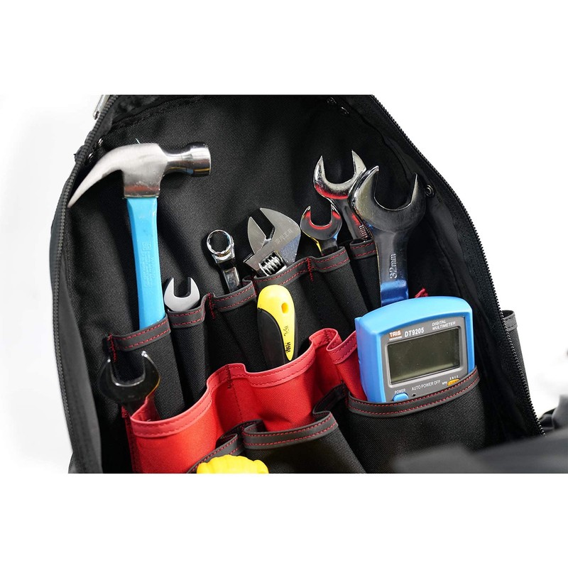 MELOTOUGH Wheeled Rolling Tool Backpack Heavy Duty Tradesman Pro Tool
