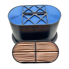 Primary & Secondary Air Filter Set 32/925682/3 87037984/5 Compatible with John Deere, JCB, New Holland and Case-IH Agricultural Equipment P608533/0975 87356351/7353 RE253518/9 6501484/3092M1