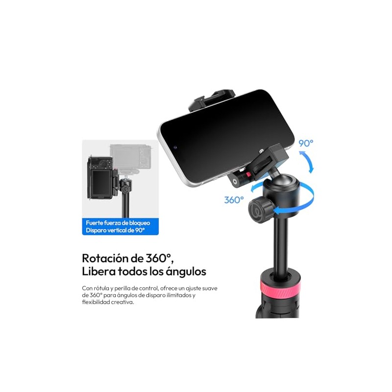 ULANZI MT-44B Trípode para Celular,configuración de Doble cámara,150cm