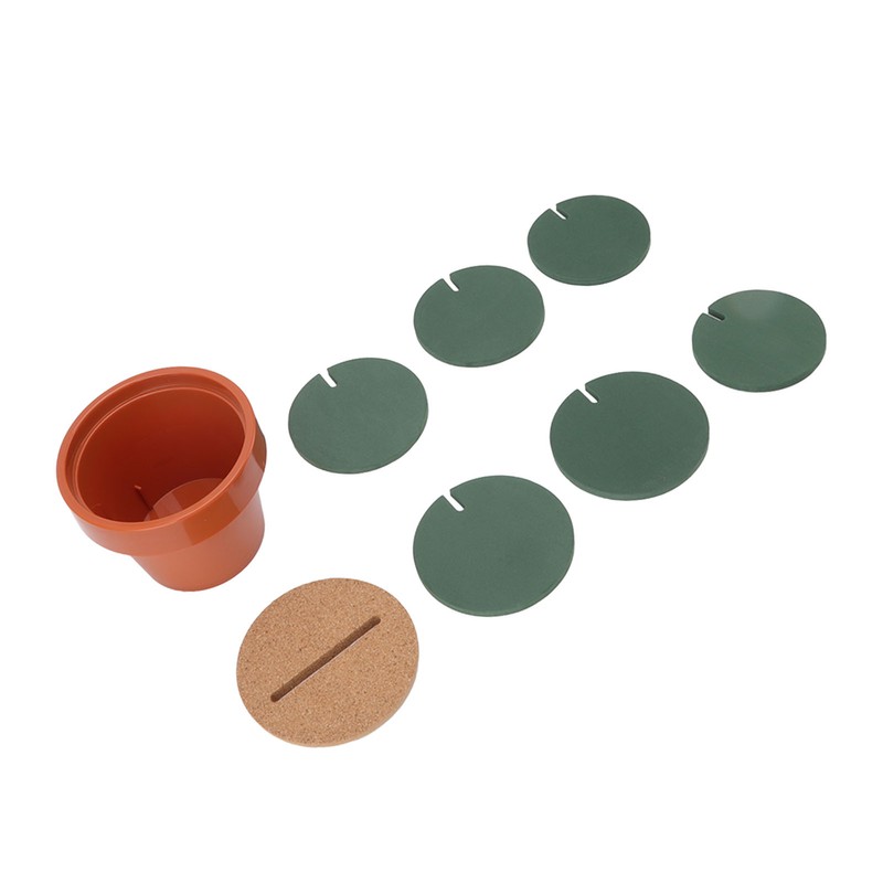 7 Pcs Cactus Coaster Set Cute Funny Green Cactus Coaster