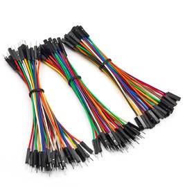 Chanzon 90pcs 10cm Header Jumper Wire Dupont Cable Line Connector Assorted Kit Set (Male Female M-M M-F F-F) Solderless Multicolored for Arduino Raspberry pi Electronic Breadboard Protoboard PCB Board