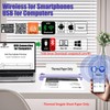 Rongta Portable Printer Wireless for Travel, Bluetooth WiFi Inkless Thermal