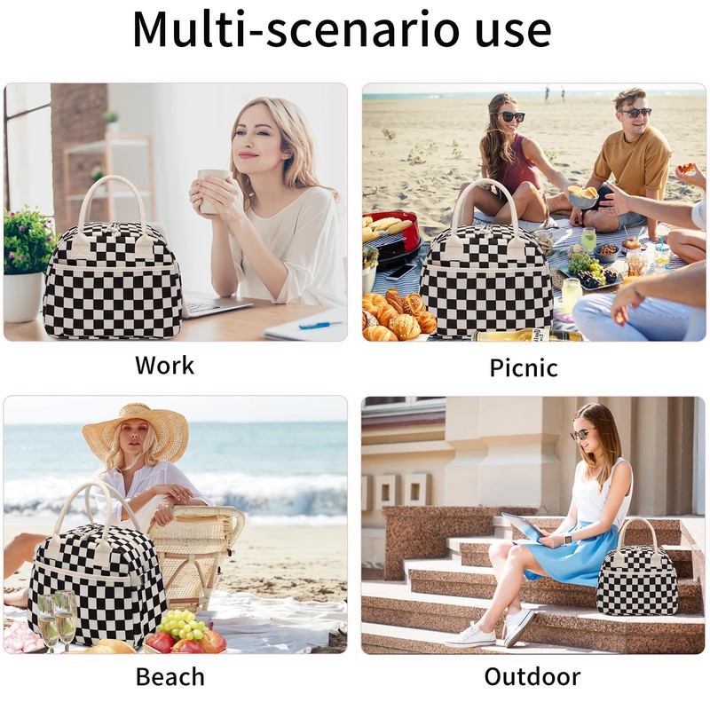 Carry bloom Lunch Box for Women, Insulated Lunch Bag Cute