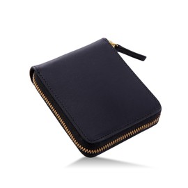 [TASUKI] Italian Leather Wallet, Men's, Bifold Wallet, Round Zipper, First-class Wallet, Made by Artisans, black