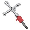 4 Way Sillcock Key Cross Key Zinc Alloy Multifunction Universal