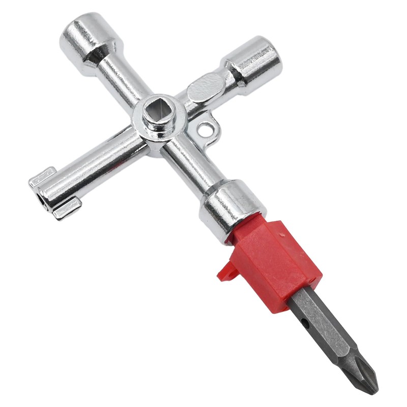 4 Way Sillcock Key Cross Key Zinc Alloy Multifunction Universal
