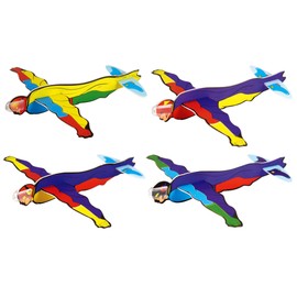 HiFEN® Super Hero Gliders (17cm) - Pack of 24 with Assorted Designs |Party Bag Fillers & Favors Fun Party Toys