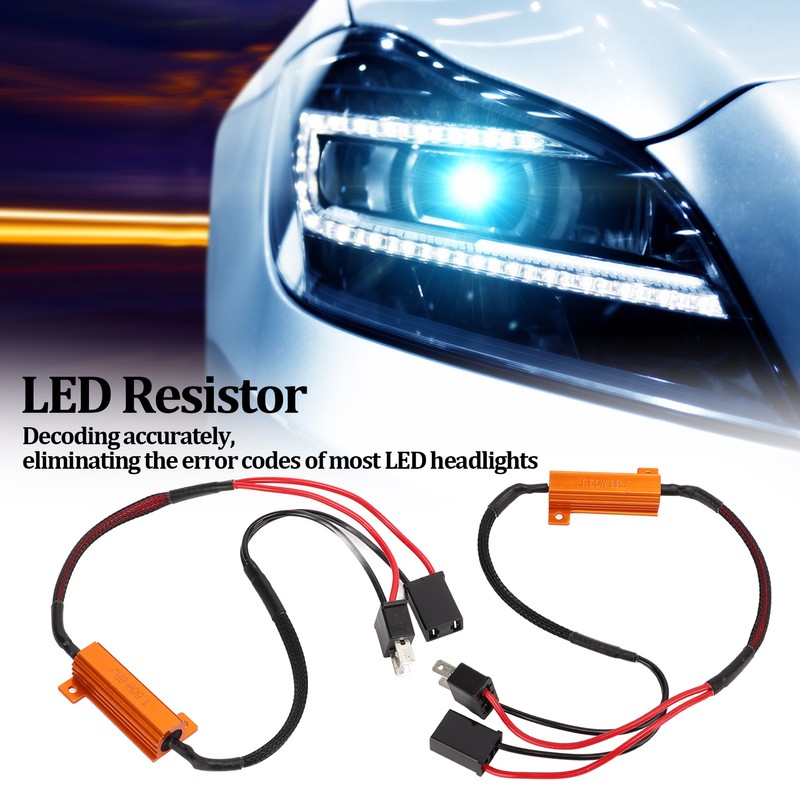 LED Decoder H7 Aluminum Housing Single Resistance Wire LED Headlight