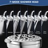D DUSSAL Shower Head High Pressure 7-Spray Setting 4.7" High