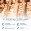 Plastic Bread Bags for Homemade Bread (6x28 inch)- Clear Baguette