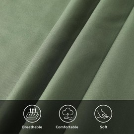 Futon Mattress Cover, Zippered Japanese Floor Mattress Protector, Machine Washable (Green, Full)