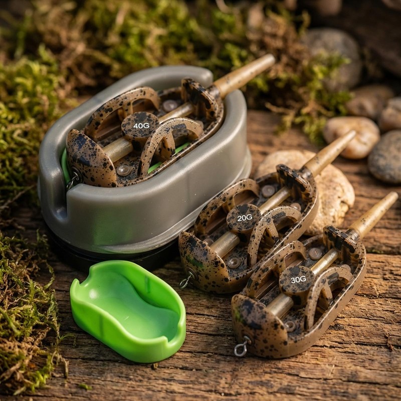 Method Feeders Fishing Carp, 5-Piece Method Feeder Set with Quick
