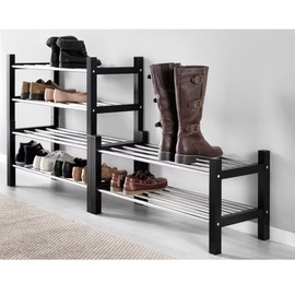 IKEA TJUSIG Shoe Rack_90160956, Black, 79x32x37 cm
