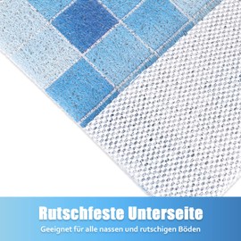 Safety Shower Mat, Non-Slip, 60 x 60 cm, Soft Comfort Bath Mat with Drainage Holes, PVC Loofah Massage Shower Mats for Wet Areas, Quick Drying