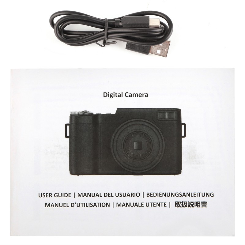 Digital Camera 3in LCD Screen 180 Degree Rotation 2.7K 30MP
