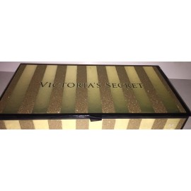 VICTORIA'S SECRET Pink White Stripe  Panty Size LARGE Eye Mask 'NO PEEKING'