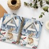 QLMX Christmas Winter Rabbit Spiral Notebook, Bunny Notebook Gifts for