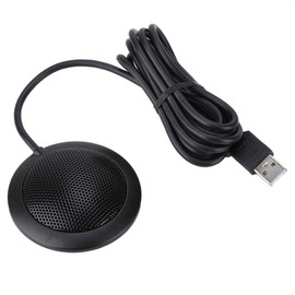 M2 Wired 360° Pickup Audio Video Omnidirectional Microphone Desktop Conference Computer Black
