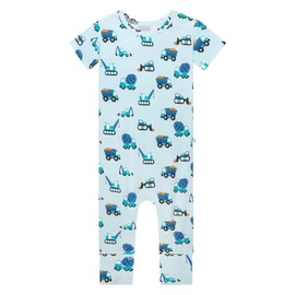 Posh Peanut Pijama de bebé – Ropa de niño recién nacido – Pijama de una pieza para niños – Viscosa suave de bambú, Safari Animals, 0-3 meses