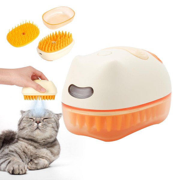 WGP Cat Steam Brush for Shedding, Pet Grooming Brush with