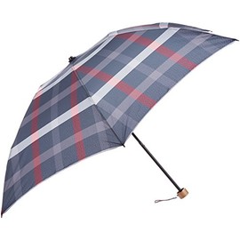 Moonbat MAXIME LABEYRIE Folding Umbrella, Women's Folding Umbrella, Yarn-Dyed Plaid Pattern, Deep Blue, Rib Length: Approx. 21.7 inches (55 cm), deep blue