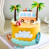 JeVenis - Decoración para tarta de cumpleaños para surf, tablas