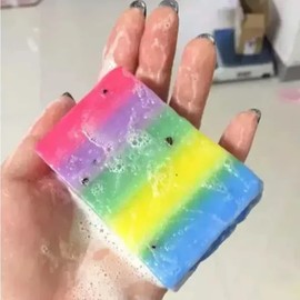 Jabón Corporal y Facial Tailandés Aclarante Blanqueador Arcoíris Aclara y Suaviza la Piel Limpieza Higiene Extracto de Frutas Exfoliante