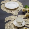 6Pcs Insulation Placemat Hollow Out Simulation Leaf Shape Heat Resistant