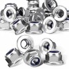 40pcs M6 Nylock Nuts, 6mm Locking Nuts, Stainless Steel Locking