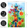 YMYIELD Whimsical Bird Garden Flag 12x18 Inch Double Sided Welcome