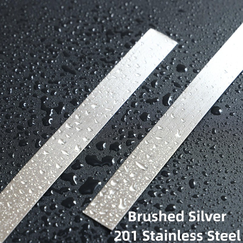 Trimold Wall Trim Molding, Peel and Stick Stainless Steel, Flexible