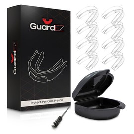 Guarda dental - 8 pcs de protector bucal para dormir, ideal para bruxismo y relajación mandibular, guarda bruxismo dental - paquete con 8 bucales y caja de almacenamiento.