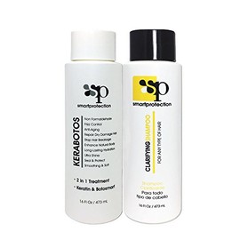 Smart Protection Kerabotos & Clarifying Shampoo 16oz - 2 in 1 Treatment - Keratin + Botosmart